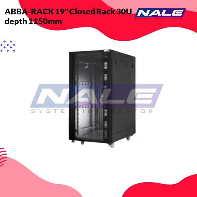NC30-11150-GG-GB ABBA-RACK 19" Closed Rack 30U depth 1150mm - Gambar 1